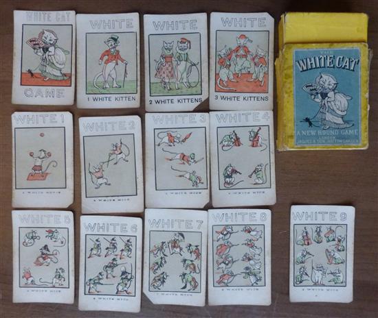 THE WHITE CAT card game by John Jaques & Son, c1880.